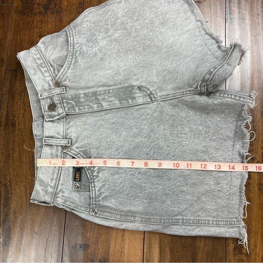 LEE Women’s Cut Off Shorts Gray Union Made VINTAGE 100% Cotton Size 7 MED - Picture 10 of 13